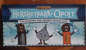 Neu Hershey Park Opoly Monopoly Spiel 4. Auflage Vergnügungspark Brettspiel offene Verpackung - Bild 1 von 8