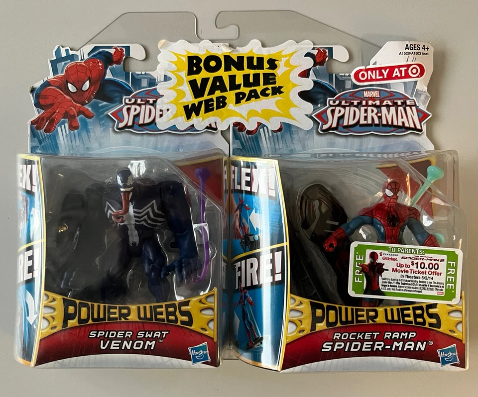 Hasbro Marvel Ultimate Spider-Man POWER WEBS Bonus Value Web Paquete de 2 Nuevo en Caja Venom Foto 1 de 1