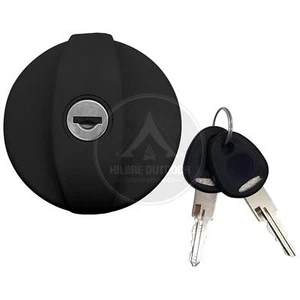 FAWO BLACK LOCKABLE INLET WATER FILLER LOCKING CAP W/ KEYS CARAVAN CAMPERVAN - Picture 1 of 5