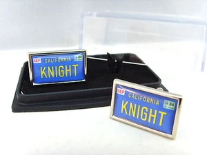 KNIGHT RIDER KITT CAR NUMBER PLATE MENS CUFFLINKS CUFF LINKS GIFT - Picture 1 of 1
