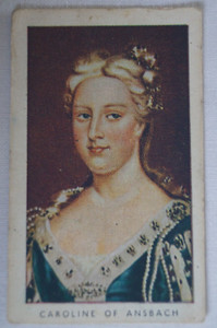 Kings & Queens England Vintage 1930's Allens Trade Card Caroline of Ansbach