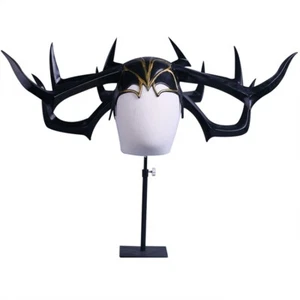 Thor Ragnarok Hela Cosplay Casco Maschera Corno Angolare Donna Costume Props Eroina - Foto 1 di 6