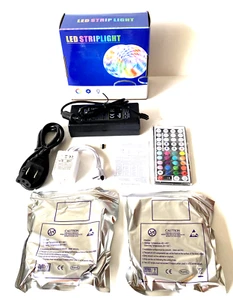 3600x2 Color Changing RGB LED Strip Light Kit w/Remote & Power Supply 40watt - Picture 1 of 5