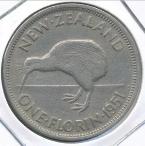 Nueva Zelanda 1951 Florín Jorge VI - muy fino - Imagen 1 de 3