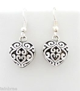 Puffed Heart Earrings - Picture 1 of 4