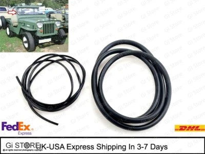 FIXED GLASS WINDSHIELD WEATHER STRIP W/LOCK STRIP JEEP WILLYS CJ2A 3A 3B 1947-71 - Image 1 of 4