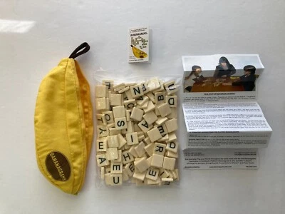 Bananagrams Crossword Family Fun Game Bananagram Word Play Banana 100% Complete - Image 1 of 4