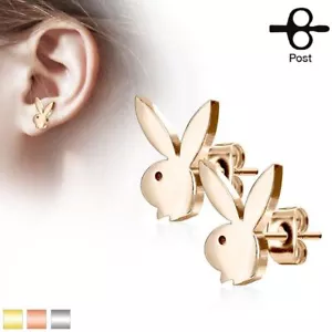 Par de pernos de acero inoxidable MJ-SE2472 Playboy Bunny 316L - Imagen 1 de 6