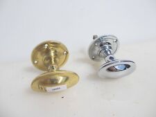 Vintage Brass & Chrome Door Knobs Rim Lock Handles Retro