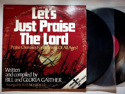1975 Bill & Gloria Gaither Let's Just Praise The Lord Gospel Vinyl 2-LP Record - Image 1 of 4