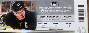 Boleto de la NHL 2013 Leafs @ Penguins - Pitt 6 Toronto 5 Evgeni Malkin 2 goles - Imagen 1 de 1