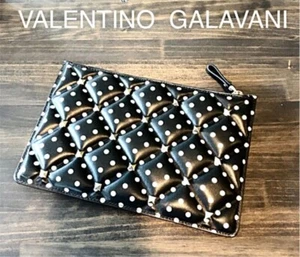 Authentic VALENTINO GARAVANI ROCKSTUD CLUTCH MINI Bag Purse Leather VLTN NBW - Picture 1 of 10