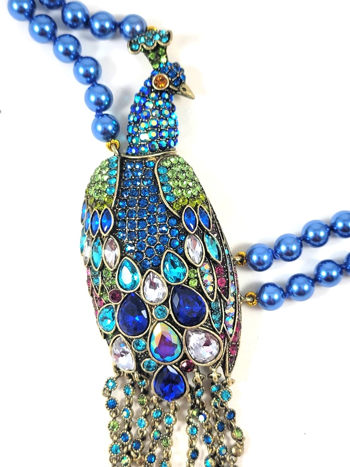 Collar de perlas con estrás de pavo real Heidi Daus Foto 1 de 4