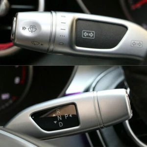 Funda de crucero cubierta de palanca de cambio de rueda de dirección de coche plateada mate 3 piezas para Benz W205 - Imagen 1 de 8