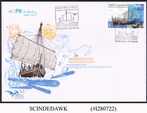 TURKEY - 2022 EUROMED 2022 MARITIME ARCHEOLOGY / SHIPS - FDC - Picture 1 of 1