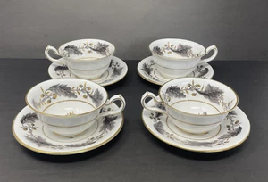 4 Royal Crown Derby Portman Oak A1174 Gold Acorns Cups and Saucers - Picture 1 of 21