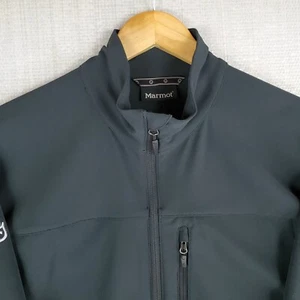 MARMOT M3 Size Medium Mens Full Zip Black Softshell Stretchy Jacket Coat - Picture 1 of 12