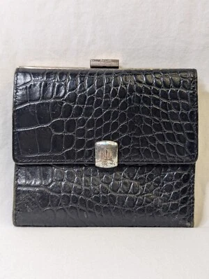 Lauren Ralph Lauren Wallet Women’s Vintage Embossed Black Leather Alligator SP - Image 1 of 4