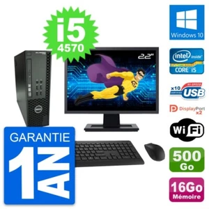 PC DELL T1700 SFF Bildschirm 22 " Intel i5-4570 RAM 16Go Scheibe 500Go Windows - Bild 1 von 15