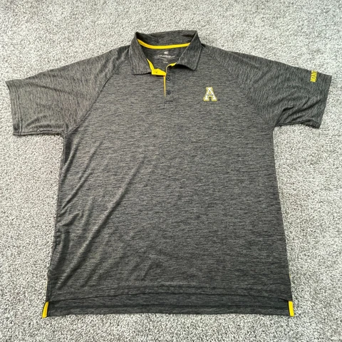 Appalachian State Mountaineers Polo Shirt Adult Extra Large Gray Football Men Cover