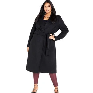 Cappotto misto lana City Chic Money Maker taglia 24 - Foto 1 di 13