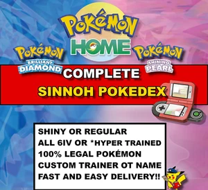 Pokedex Sinnoh Completo/Completo - Pokemon Diamante Brillante/Perla Brillante INICIO - Imagen 1 de 18
