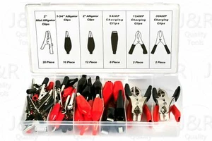 60 piezas. Kit de conector abrazadera eléctrica para batería surtido de plomo de prueba de clip de cocodrilo - Imagen 1 de 1