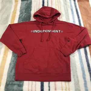 Independent Trucks Sudadera con Capucha Para Hombre Pequeña Monopatín Años 90 Y2K Rojo Skate Grunge Core - Imagen 1 de 11