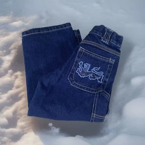 VTG NEW FUBU The Collection Kids Sz 4T Designer Pockets Logo Denim Jeans 21x16 - Picture 1 of 8