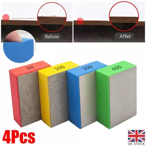 4x Diamond Hand Polishing Pads Tile Glass Marble Grinding Block Sanding Disc New - Picture 1 of 10