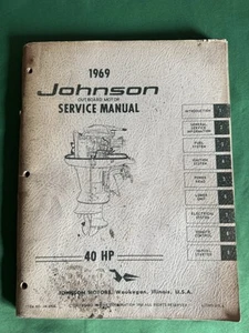 OEM 1969 Johnson Outboard Motors SERVICE MANUAL 40 hp JM-6908 - Bild 1 von 9