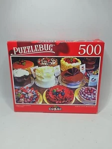Puzzlebug 500 Piece Crazart Colorful Cakes Pies Pastry Shop Window 18.25x11”. - Picture 1 of 2