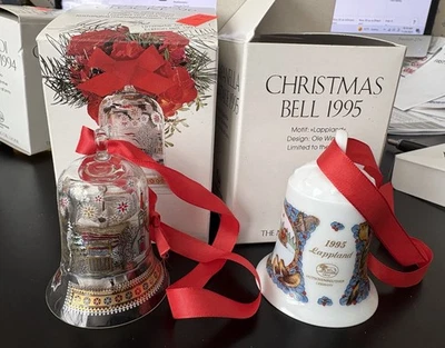 Hutschenreuther adorno de Navidad 1995 1996 campanas Alemania bola de Navidad sin usar, en caja Foto 1 de 4