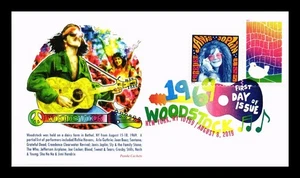 DR JIM STAMPS US COVER WOODSTOCK MUSIC FESTIVAL FDC COMBO PANDA CACHET - Picture 1 of 2
