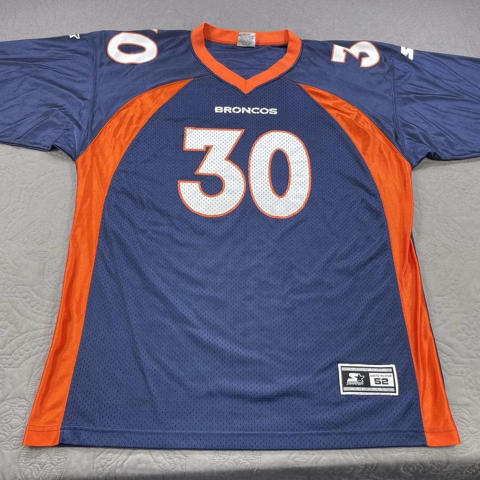 Camiseta de fútbol americano vintage de los Denver Broncos para hombre XL Terrell Davis NFL Starter años 90 Foto 1 de 4