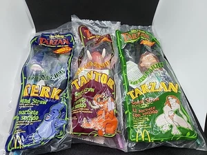 Vintage McDonalds Disney Tarzan Sound Strohhalme Komplettsatz 3 NEU Versiegelt - Bild 1 von 4