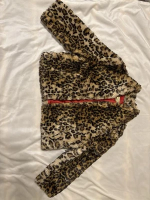 Chaqueta corta Princess by Vera Wang M piel sintética estampado animal bolsillos forrados Foto 1 de 4