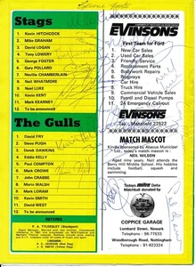SIGNIERTES PROGRAMM - Mansfield Town v Torquay United 1985 - MEHRERE AUTOGRAMME - Bild 1 von 1
