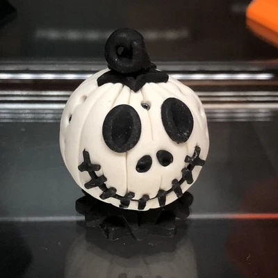 OOAK Handmade Clay | (JACK PUMPKIN) Halloween Figure Art Artist Polymer NBC - Image 1 of 4