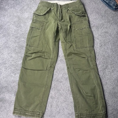 Vintage Polo Ralph Lauren Men's 32x32 Army Green Chino Cargo Pants Y2K - Image 1 of 4