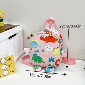 Cute Dinosaur Cartoon Primary School Bag, Waterproof Bookbag Pink - Bild 1 von 1
