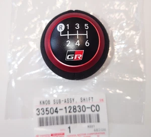 TOYOTA GENUINE GRMN YARIS SHIFT KNOB 33504‑12830‑C0 ULTRASUEDE LEATHER OEM Japan - Picture 1 of 3
