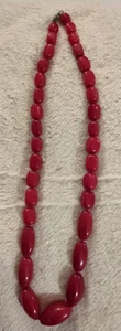 Vintage rote Koralle Perlen Halskette 29" - Bild 1 von 2