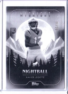 SSP 2024 Topps Midnight Xavier Legette NightBall RC Equinox /20 Panthers #NB-4 - Picture 1 of 3