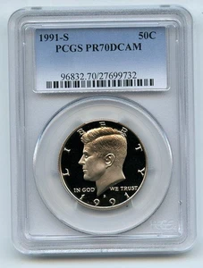 1991 S 50C Kennedy Half Dollar Proof PCGS PR70DCAM - Picture 1 of 1