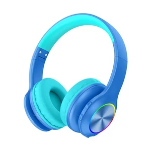Bluetooth Kids Headphones Fit for Aged 3-21, Colorful LED Lights Comfort Wire... - Picture 1 of 7