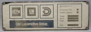 EMD GM Lokomotive Group Builders Plate BN/BNSF 9451 SD70MAC 926335-52 06-94 - Bild 1 von 15