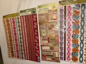 K&Company/Studio 112 Scrapbook Stickers ~ Titles/Borders ~NEW-Mostly Pink - Picture 1 of 7