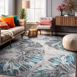 Rugshop Large Rugs 8x10 Modern Floral Stain Resistant Area Rugs for Living Room - Picture 1 of 11
