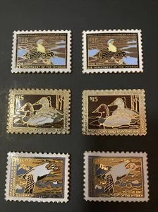 (6) Vintage US Dept. of Interior Zugvogel Jagd & Naturschutz Metall Stempel - Bild 1 von 9